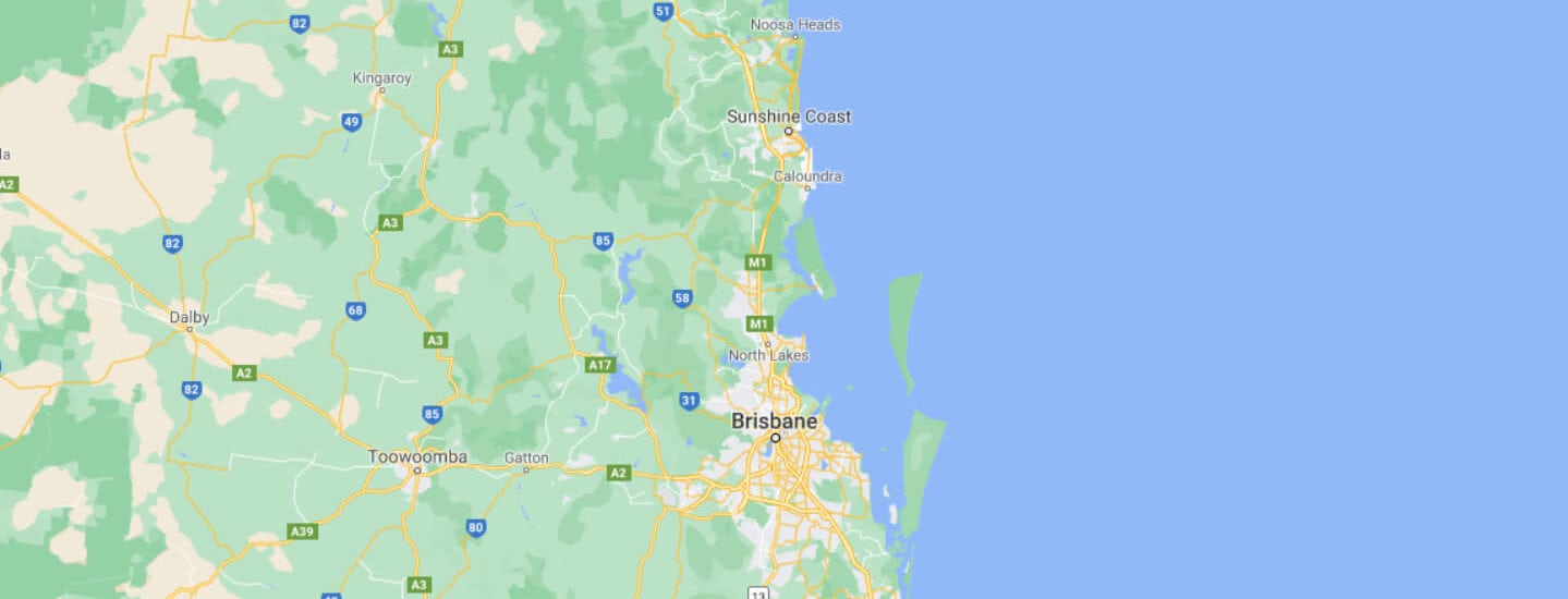 map of south east Queensland
