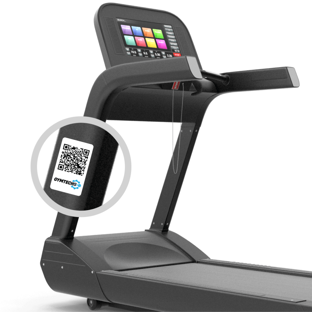 Treadmill with Gymtechs QR Code Management System